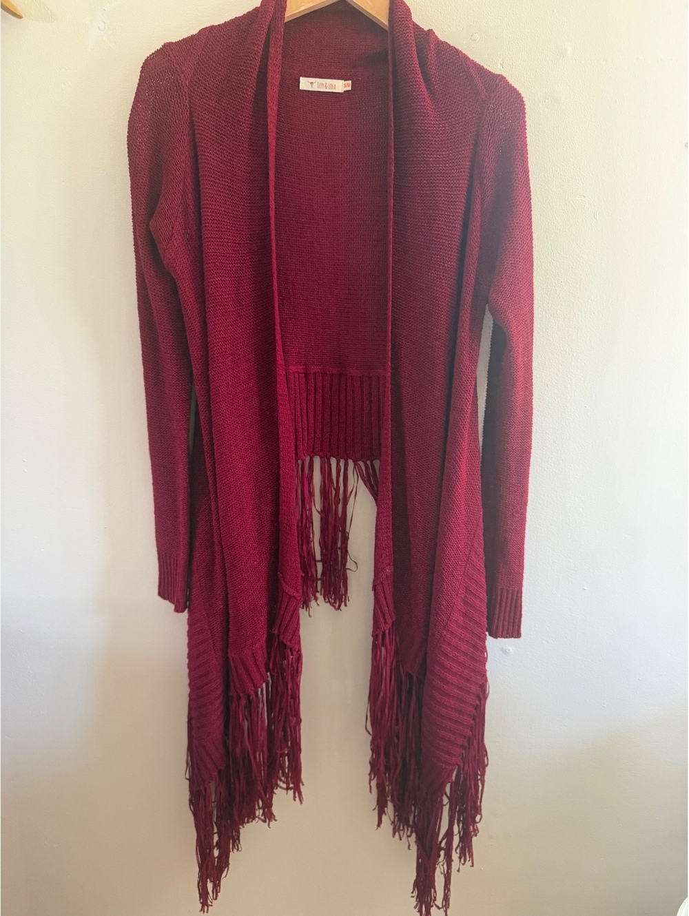 Izzy & Lola Boutique Fringe Cardigan size S/M